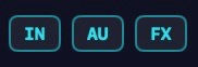 IN, AU and FX buttons in track header